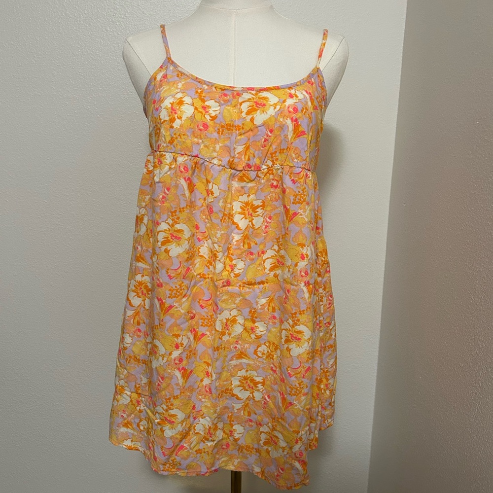 Wild Fable Yellow and Pink Floral Dress